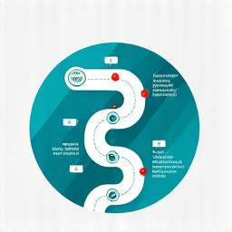 Icon representing a customer journey map.