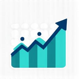 Icon representing a predictive analytics graph.